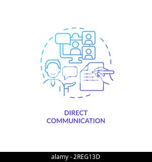 2D gradient direct communication icon concept Stock Vector