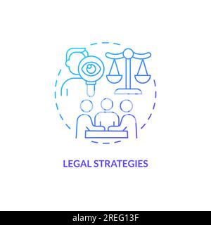 2D gradient legal strategies icon concept Stock Vector
