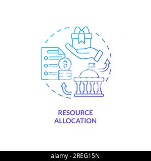 2D gradient resource allocation icon concept Stock Vector