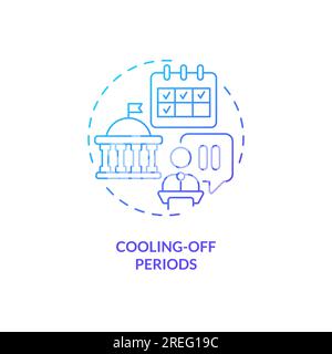 2D gradient cooling off periods icon concept Stock Vector