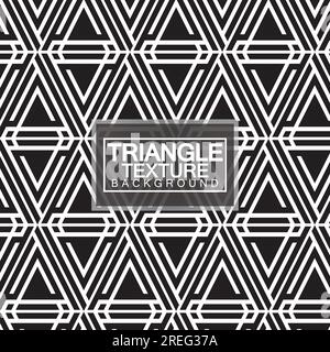 Triangles, Black and White Abstract Seamless Geometric Pattern, Modern stylish texture. Vector Illustration. Stock Vector