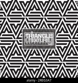 Triangles, Black and White Abstract Seamless Geometric Pattern, Modern stylish texture. Vector Illustration. Stock Vector