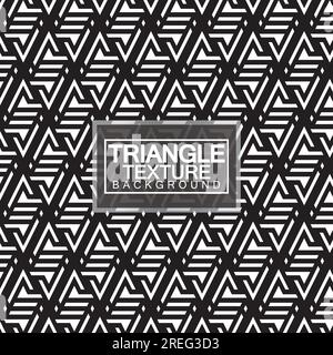 Triangles, Black and White Abstract Seamless Geometric Pattern, Modern stylish texture. Vector Illustration. Stock Vector