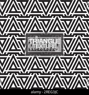 Triangles, Black and White Abstract Seamless Geometric Pattern, Modern stylish texture. Vector Illustration. Stock Vector