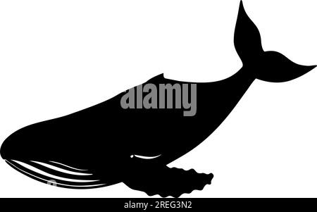 Humpback Whale silhouette isolated. vector illustration Stock Vector