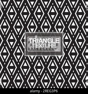 Triangles, Black and White Abstract Seamless Geometric Pattern, Modern stylish texture. Vector Illustration. Stock Vector