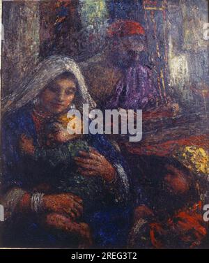 Kashmir Family circa 1935 by Charles William Bartlett Stock Photo