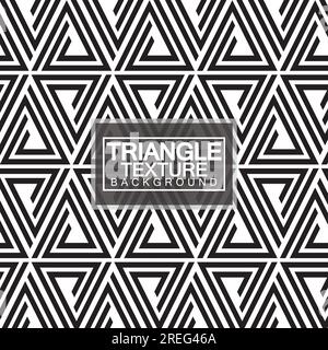 Triangles, Black and White Abstract Seamless Geometric Pattern, Modern stylish texture. Vector Illustration. Stock Vector