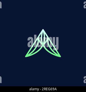 Letter A Line Logo Design A Modern Logo Stock Vector