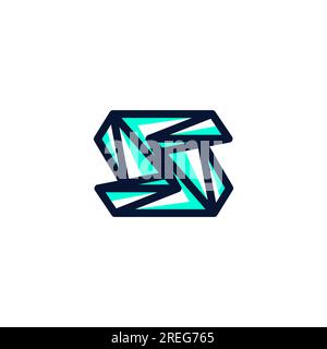 Letter S Geometric Logo. S Line Logo Stock Vector