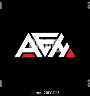AEH triangle letter logo design with triangle shape. AEH triangle logo design monogram. AEH triangle vector logo template with red color. AEH triangul Stock Vector