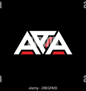 AAA triangle letter logo design with triangle shape. AAA triangle logo design monogram. AAA triangle vector logo template with red color. AAA triangul Stock Vector