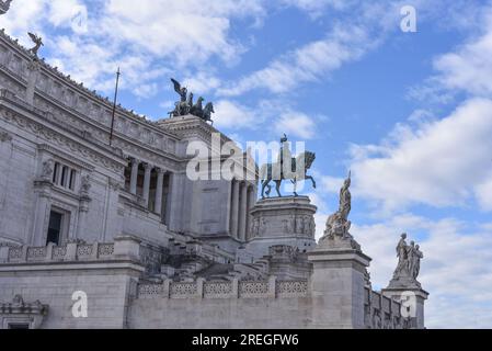 Rome, Italy - 27 Nov, 2022: The Altar of the Fatherland of Rome Stock Photo