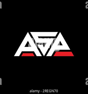 ASP triangle letter logo design with triangle shape. ASP triangle logo design monogram. ASP triangle vector logo template with red color. ASP triangul Stock Vector
