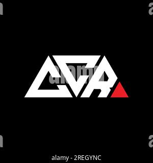 CCR triangle letter logo design with triangle shape. CCR triangle logo design monogram. CCR triangle vector logo template with red color. CCR triangul Stock Vector