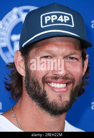 ELYSIAN PARK, LOS ANGELES, CALIFORNIA, USA - JULY 27: American professional baseball pitcher for the Los Angeles Dodgers of Major League Baseball Clayton Kershaw arrives at Kershaw's Challenge 10th Annual Ping Pong 4 Purpose 2023 Charity Event Celebrity Tournament held at Dodger Stadium on July 27, 2023 in Elysian Park, Los Angeles, California, United States. (Photo by Xavier Collin/Image Press Agency) Stock Photo