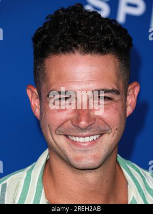 Los Angeles, United States. 27th July, 2023. ELYSIAN PARK, LOS ANGELES, CALIFORNIA, USA - JULY 27: Wells Adams arrives at Kershaw's Challenge 10th Annual Ping Pong 4 Purpose 2023 Charity Event Celebrity Tournament held at Dodger Stadium on July 27, 2023 in Elysian Park, Los Angeles, California, United States. (Photo by Xavier Collin/Image Press Agency) Credit: Image Press Agency/Alamy Live News Stock Photo