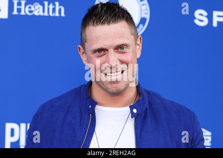 Los Angeles, United States. 27th July, 2023. ELYSIAN PARK, LOS ANGELES, CALIFORNIA, USA - JULY 27: American professional wrestler, actor and television personality The Miz (Mike Mizanin) arrives at Kershaw's Challenge 10th Annual Ping Pong 4 Purpose 2023 Charity Event Celebrity Tournament held at Dodger Stadium on July 27, 2023 in Elysian Park, Los Angeles, California, United States. (Photo by Xavier Collin/Image Press Agency) Credit: Image Press Agency/Alamy Live News Stock Photo