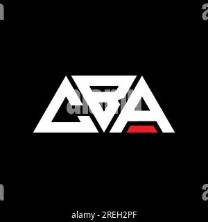 CBA triangle letter logo design with triangle shape. CBA triangle logo design monogram. CBA triangle vector logo template with red color. CBA triangul Stock Vector
