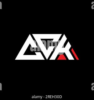 CCK triangle letter logo design with triangle shape. CCK triangle logo design monogram. CCK triangle vector logo template with red color. CCK triangul Stock Vector