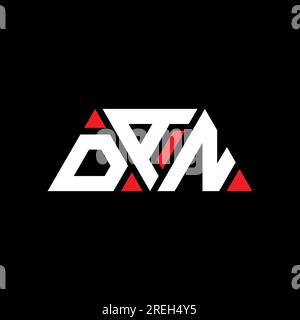 DAN triangle letter logo design with triangle shape. DAN triangle logo design monogram. DAN triangle vector logo template with red color. DAN triangul Stock Vector