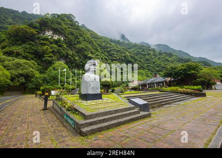 Taroko National Park, Taiwan - May 24, 2023: Visitor Center stands as gateway to natural wonders. Modern design and panoramic views, it offers a capti Stock Photo