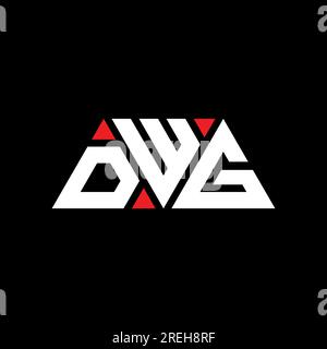 DWG triangle letter logo design with triangle shape. DWG triangle logo ...