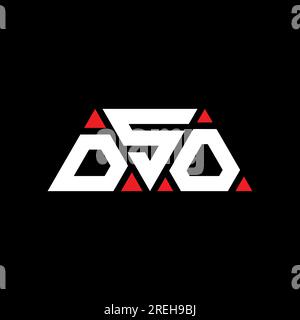 DSO triangle letter logo design with triangle shape. DSO triangle logo ...