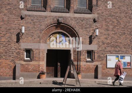 28 July 2023/Danish lutheran church or nathanaels kirke in danish capital Copenhagen Denmark.    (Photo.Francis Joseph Dean/Dean Pictures) Stock Photo