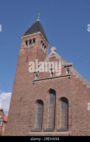 28 July 2023/Danish lutheran church or nathanaels kirke in danish capital Copenhagen Denmark.    (Photo.Francis Joseph Dean/Dean Pictures) Stock Photo