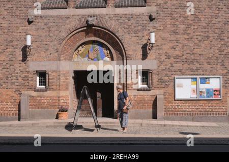 28 July 2023/Danish lutheran church or nathanaels kirke in danish capital Copenhagen Denmark.    (Photo.Francis Joseph Dean/Dean Pictures) Stock Photo