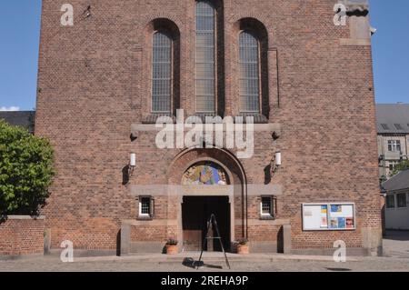 28 July 2023/Danish lutheran church or nathanaels kirke in danish capital Copenhagen Denmark.    (Photo.Francis Joseph Dean/Dean Pictures) Stock Photo