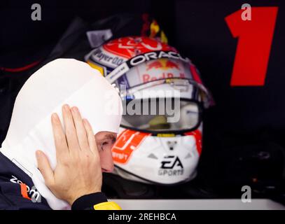 SPA - 28/07/2023, SPA - Max Verstappen (Red Bull Racing) during the 1st free practice session at Circuit de Spa-Francorchamps in the run-up to the Grand Prix of Belgium. ANP SEM VAN DER WAL Credit: ANP/Alamy Live News Stock Photo
