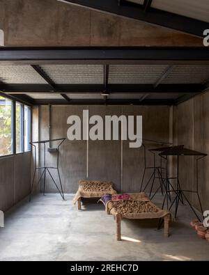 Interior view. Farm8, New Delhi, India. Architect: Studio array , 2023 ...
