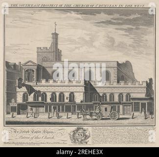 The Southeast Prospect of the Church of St. Duncan 1737 by William Henry Toms Stock Photo