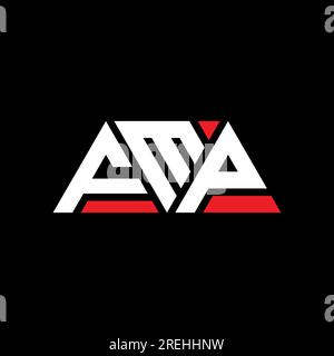 FMP triangle letter logo design with triangle shape. FMP triangle logo ...