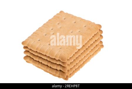 rectangular cookies isolated on white background Stock Photo