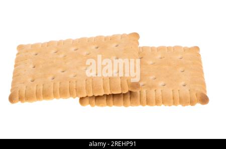 rectangular cookies isolated on white background Stock Photo
