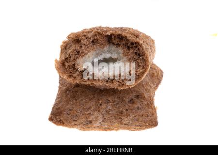 dry breakfast pads isolated on white background Stock Photo