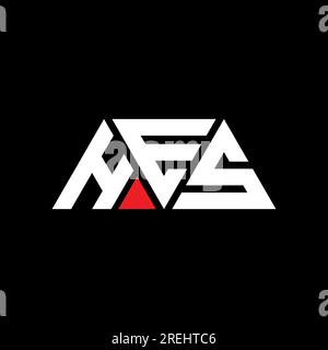 HES triangle letter logo design with triangle shape. HES triangle logo design monogram. HES triangle vector logo template with red color. HES triangul Stock Vector