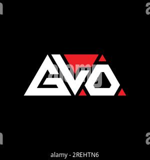 GLO triangle letter logo design with triangle shape. GLO triangle logo design monogram. GLO triangle vector logo template with red color. GLO triangul Stock Vector