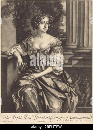 'Isaak Beckett after Sir Peter Lely, The Right Honorable Elizabeth Countess of Northumberland, c.1695, mezzotint on laid paper, plate: 34.4 x 25.5 cm (13 9/16 x 10 1/16 in.) sheet: 36 x 27 cm (14 3/16 x 10 5/8 in.), Paul Mellon Fund, 2001.118.76' Stock Photo
