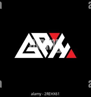 GRH triangle letter logo design with triangle shape. GRH triangle logo ...