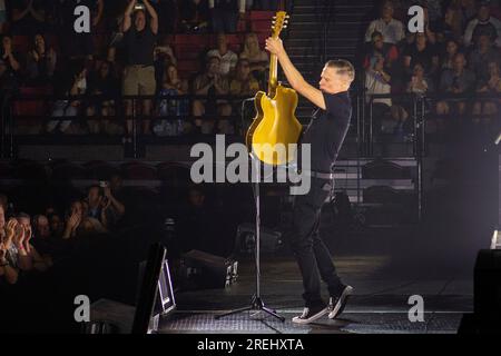 July 26, 2023, San Diego, California, USA: Bryan Adams performs live in concert during his So Happy It Hurts tour at Viejas Arena in San Diego. (Credit Image: © K.C. Alfred/ZUMA Press Wire) EDITORIAL USAGE ONLY! Not for Commercial USAGE! Stock Photo