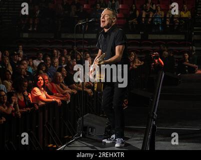 July 26, 2023, San Diego, California, USA: Bryan Adams performs live in concert during his So Happy It Hurts tour at Viejas Arena in San Diego. (Credit Image: © K.C. Alfred/ZUMA Press Wire) EDITORIAL USAGE ONLY! Not for Commercial USAGE! Stock Photo