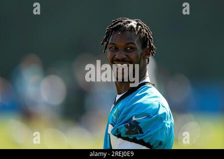 Carolina Panthers safety Sam Franklin Jr. (42) celebrates during