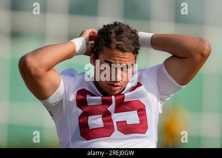 Washington Commanders tight end Cole Turner (85) lines up against the Houston  Texans during the second half of an NFL football game Sunday, Nov. 20,  2022, in Houston. The Commanders won 23-10. (