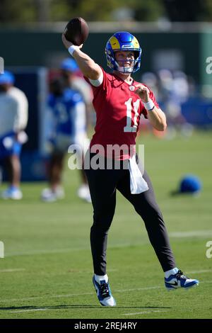 Los Angeles Rams quarterback Brett Rypien throws the ball during the first  half of an NFL football game, Saturday, Aug. 12, 2023, in Los Angeles,  Calif. (AP Photo/Ryan Sun Stock Photo - Alamy