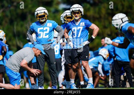 Los Angeles Chargers linebacker Joey Bosa (97) during the first half of an  NFL football game against the Jacksonville Jaguars in Inglewood, Calif.,  Sunday, Sept. 25, 2022. (AP Photo/Mark J. Terrill Stock