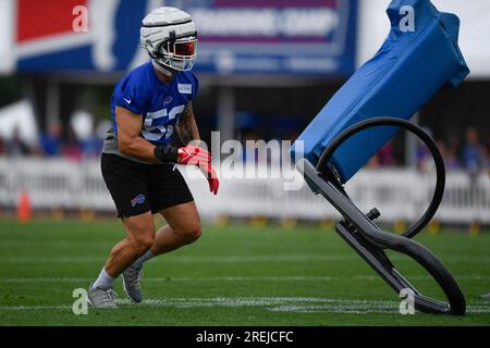 Buffalo Bills linebacker A.J. Klein (52) warms up before an NFL divisional  round playoff football game Sunday, Jan. 22, 2023, in Orchard Park, NY. (AP  Photo/Matt Durisko Stock Photo - Alamy